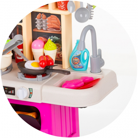 Set jucarie Chipolino Kitchen 87 cm cu sistem de curgere apa, lumini, sunete si 63 accesorii [7]