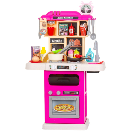 Jucarii diverse - Set jucarie Chipolino Kitchen 87 cm cu sistem de curgere apa, lumini, sunete si 63 accesorii