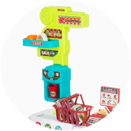 Set jucarie Chipolino Supermarket 87 cm cu lumini, sunete si 81 accesorii [8]