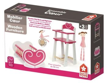 Set patut si scaun de masa papusi HEART - House of Toys [1]