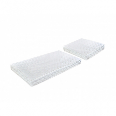 Saltele patut copii - Set Saltele patut Eurogloria Touring 110x70x6 cm, 50x70x6 cm, fibra cocos-spuma, husa lavabila din microfibra