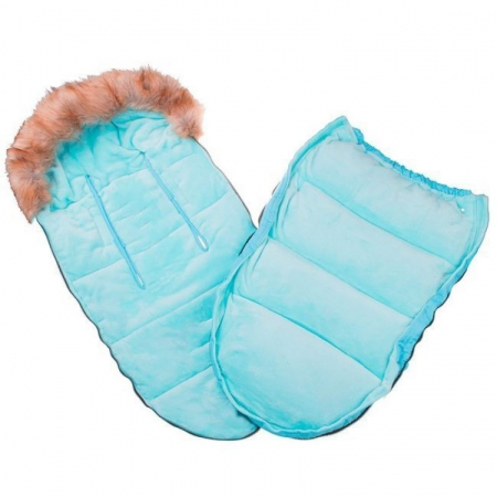 Springos - Sac iarna carucior cu blanita detasabila Mevis Delux All Blue [5]