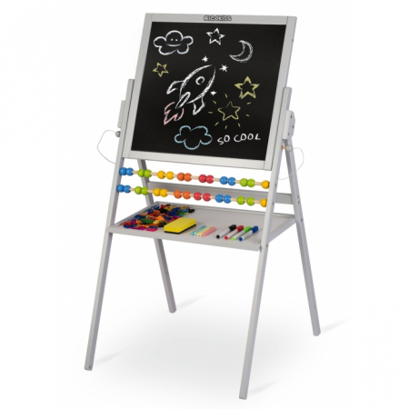 Tabla educationala cu doua fete si accesorii Ricokids RK-800, 101 x 54 x 55 cm, Gri [6]