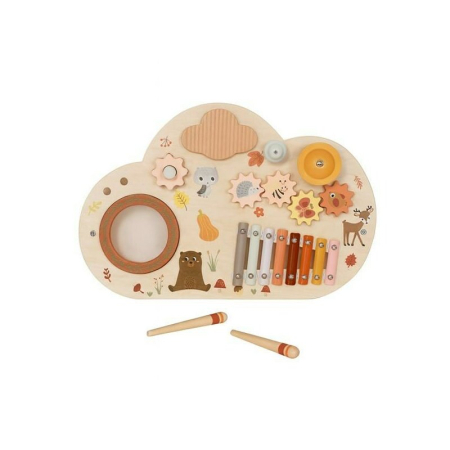 Jucarii diverse - Tablita cu activitati, Baby Mix, cu animale, din lemn