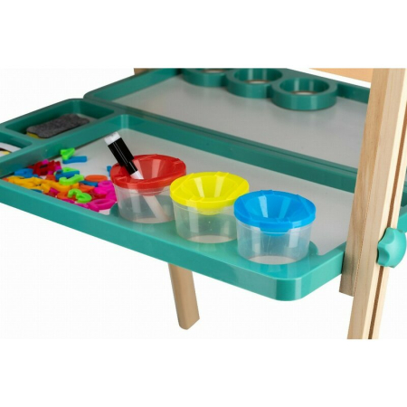Tablita magnetica, Free2Play, 2 in 1, cu litere si cifre , din lemn, Conform cu standardul european de securitate EN71/123, 3 ani+, Multicolor [16]