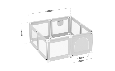 Tarc de joaca bebelusi configurabil si ajutastabil 140 X 65 cm Cozy 51 [16]