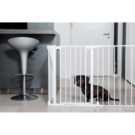 Tarc de siguranta modular cu 5 panouri, metal alb, Noma, N94047 [2]