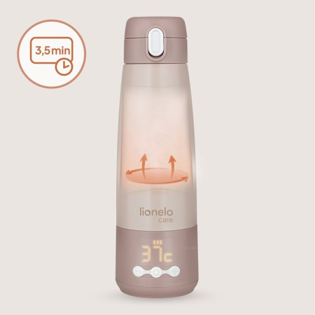 Termos inteligent cu incalzire, Lionelo, ThermUp Bottle, Incalzeste in 3.5 min, Mentine temperatura pana la 20 h, Constructie vidata cu 5 straturi, Capacitate 350 ml, USB-C, 5 setari de temperatura: 3 [17]
