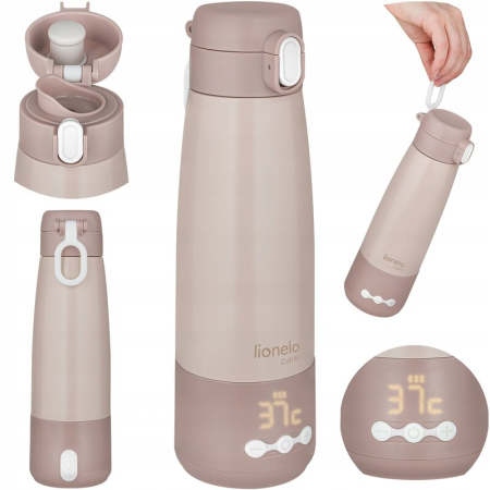 Termos inteligent cu incalzire, Lionelo, ThermUp Bottle, Incalzeste in 3.5 min, Mentine temperatura pana la 20 h, Constructie vidata cu 5 straturi, Capacitate 350 ml, USB-C, 5 setari de temperatura: 3 [2]