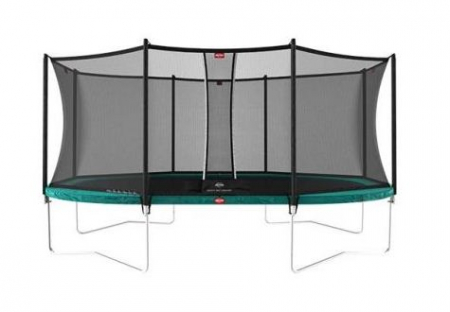 Trambuline copii - Trambulina Berg Grand Favorit Regular 520x345 Verde cu Plasa Comfort
