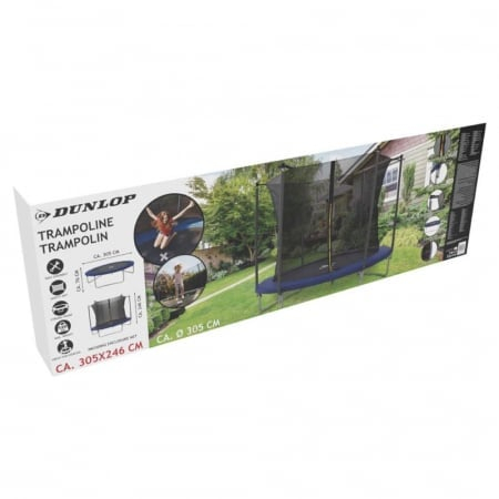 Trambulina cu plasa de siguranta Dunlop 305x76 cm [5]