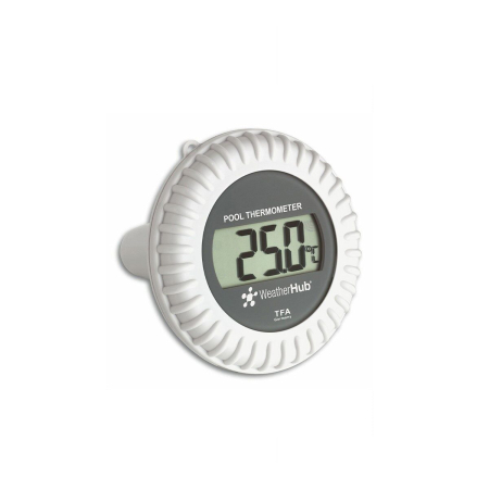 Termometre camera si baie - Transmitator wireless pentru temperatura si umiditate, cu senzor extern pentru temperatura apei din piscina, WEATHERHUB TFA 30.3310.02