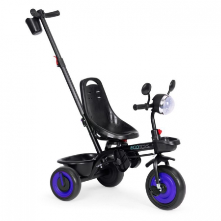 Tricicleta 3 in 1 pentru copii, scaun rotativ 360°, roti din spuma EVA, Ecotoys WQL-066-51 [6]