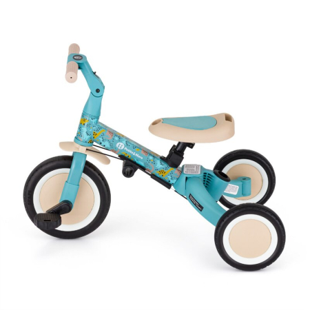 Tricicleta, Petite&Mars, Turbo, Editie limitata, 5 in 1, Multifunctionala, Vehicul de impins, Bicicleta cu/fara pedale, Cu maner de ghidaj, Detasabil, Roti din cauciuc, Pana la 25 kg, 1.5-5 ani, Dino [6]