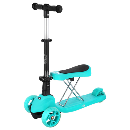 Biciclete,Triciclete, Masinute, Tractorase, Role - Trotineta 2in1 Nils Fun HLB12 2in1, 120 mm, Albastru