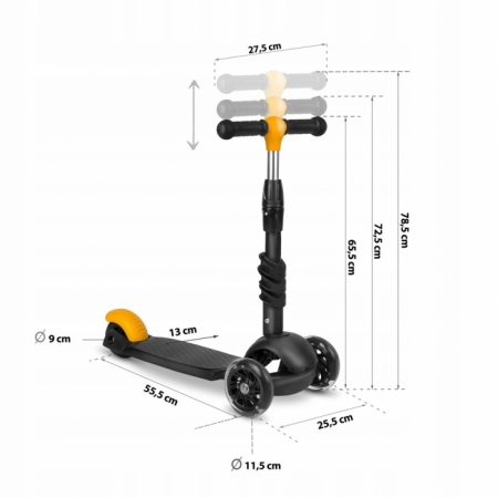 Trotineta 3 in 1 cu roti cu LED Ricokids Cubi [8]