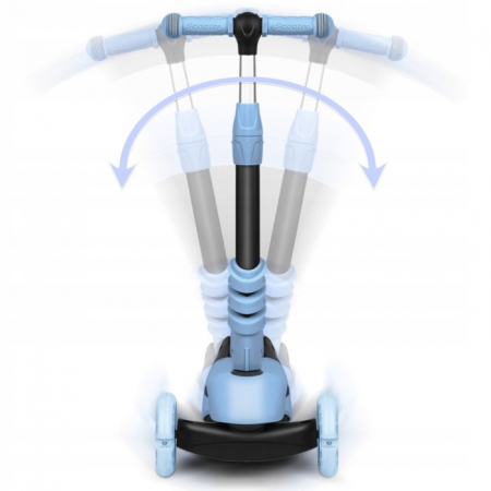 Trotineta 3 in 1 cu roti cu LED Ricokids Todi 765401 - Albastru [2]