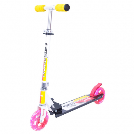 Trotinete copii si adulti - Trotineta cu roti iluminate WORKER Cirky 145mm-galbena