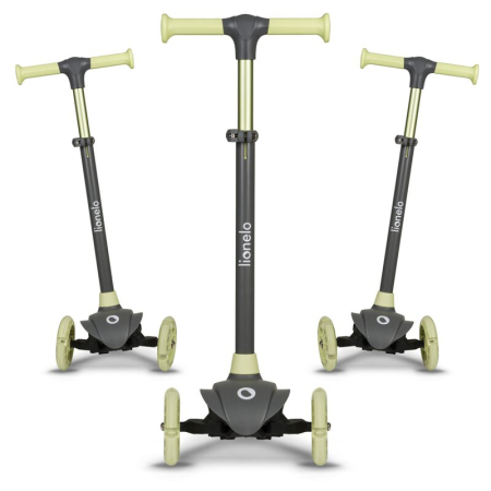 Trotineta, Lionelo, Jessy, Ultrapliabila, Pana la 50 Kg, cu design ergonomic, cu lumini LED, 56 x 26 x 67-82 cm, 3 ani+, Verde [7]