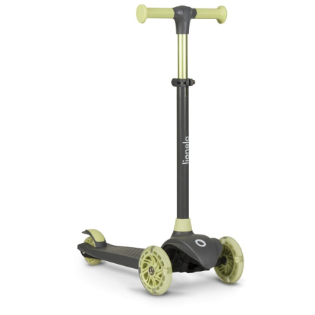 Trotineta, Lionelo, Jessy, Ultrapliabila, Pana la 50 Kg, cu design ergonomic, cu lumini LED, 56 x 26 x 67-82 cm, 3 ani+, Verde [2]