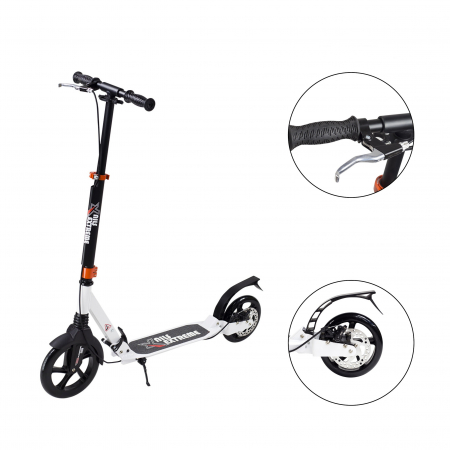 Trotineta Nils Extreme HA230T Roti PU 230mm/200mm - Alb/Negru [10]