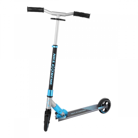 Trotinete copii si adulti - Trotineta Nils Extreme HD145 145 mm, grafit-albastru
