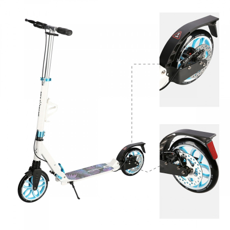 Trotineta Nils Extreme HM2040T, 200 mm, Alb [17]