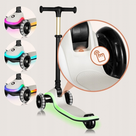 Trotineta pentru copii Lionelo Mey ultrapliabila cu lumini si cosulet pana la 50 Kg [25]