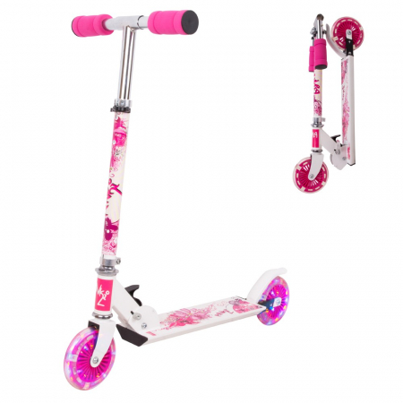Trotinete copii si adulti - Trotineta WORKER Pinki 125mm cu Roti Iluminate
