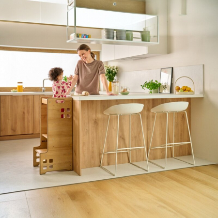 Turn de invatare Montessori Lionelo cass Functie de raft pentru carti Pana la 30 kg 12 luni - 6 ani Din MDF si furnir 3 trepte de inaltime Natur [20]