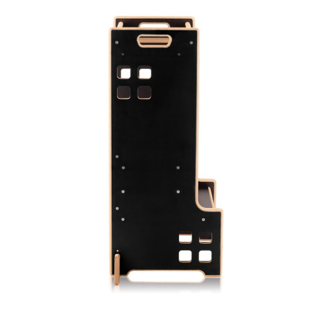 Turn de invatare Montessori, Lionelo, Cass, Functie de raft pentru carti, Pana la 30 kg, 12 luni - 6 ani, din MDF si furnir, 3 trepte de inaltime, Negru [4]