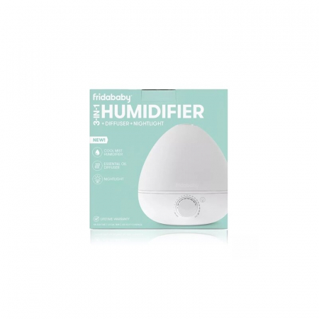 Umidificator Fridababy BreatheFrida cu ultrasunete 3 in 1 Ultra silentios Include difuzor de uleiuri esentiale si lumina de veghe cu oprire automata Rezervor BPA Free Alb [6]