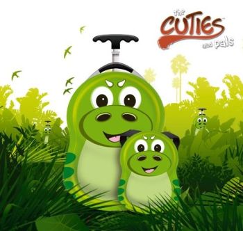 Valize copii | Calatorie - Valiza tip trolley si ghiozdan P-Rex the Dinosaur - Cuties and Pals