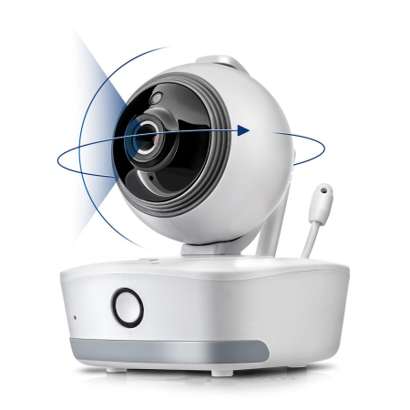 Video monitor digital pentru bebelusi cu camera rotativa si urmarire inteligenta a miscarii, REER BabyCam XL 80440 [11]