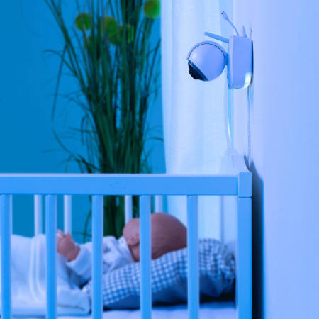 Video monitor digital pentru bebelusi cu camera rotativa si urmarire inteligenta a miscarii, REER BabyCam XL 80440 [2]