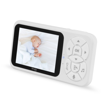 Video monitor, Lionelo, Babyline 3.4, Ecran LCD de 3.5 inch, Raza de actiune pana la 300 m, Conectare 4 camere, Autonomie 8 h, Lampa RGB incorporata, Cantece de leagan, Zoom 4X, Mod nocturn, Alb [14]