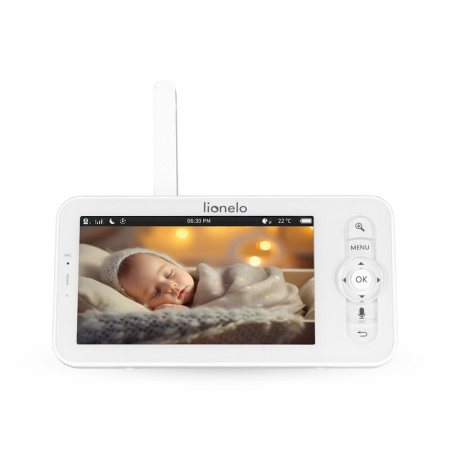 Video monitor, Lionelo, Babyline 9.2. AI, 5 inch, Camera Full HD, Zoom digital 4x, Aplicatie, Tehnologia AI cu detectare a miscarii, Recunoasterea motivului plansului, Melodii, Zgomote albe, Mod noctu [17]