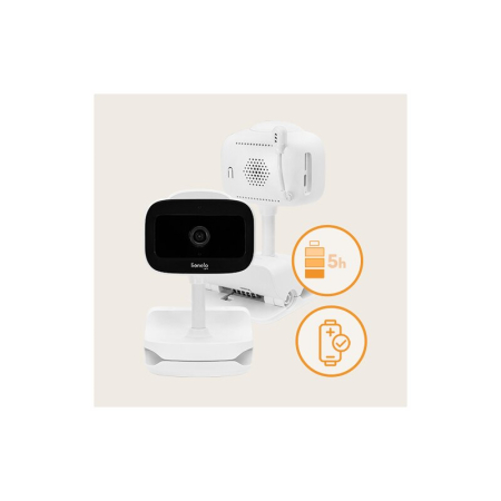 Video monitor, Lionelo, Babyline Go, Cu aplicatia dedicata Lionelo Smart, Mod de noapte 8m, Cu functie de iluminare, Pana la 5h functionare wireless, Comunicare bidirectionala, Rotatie 180 grade, Alb [14]