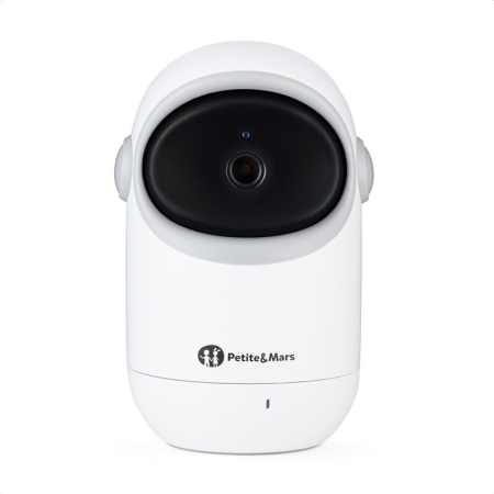 Interfoane bebelusi - Video monitor, Petite&Mars, Eve 5.0, Ecran HD, Autonomie baterie pana la 16 ore, Raza de actiune 300m, Suport pentru pana la 4 camere, Comunicare bidirectionala, 8 melodii, Activare VOX la voce, Alb