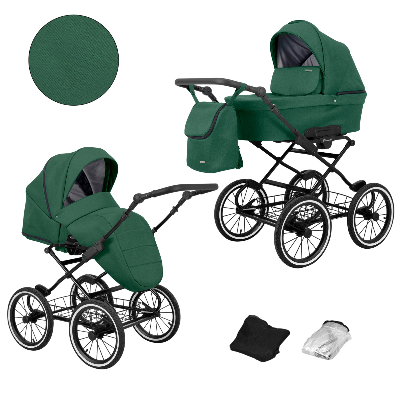 Carucior 2 in 1 Kunert Romantic Cadru negru, 5