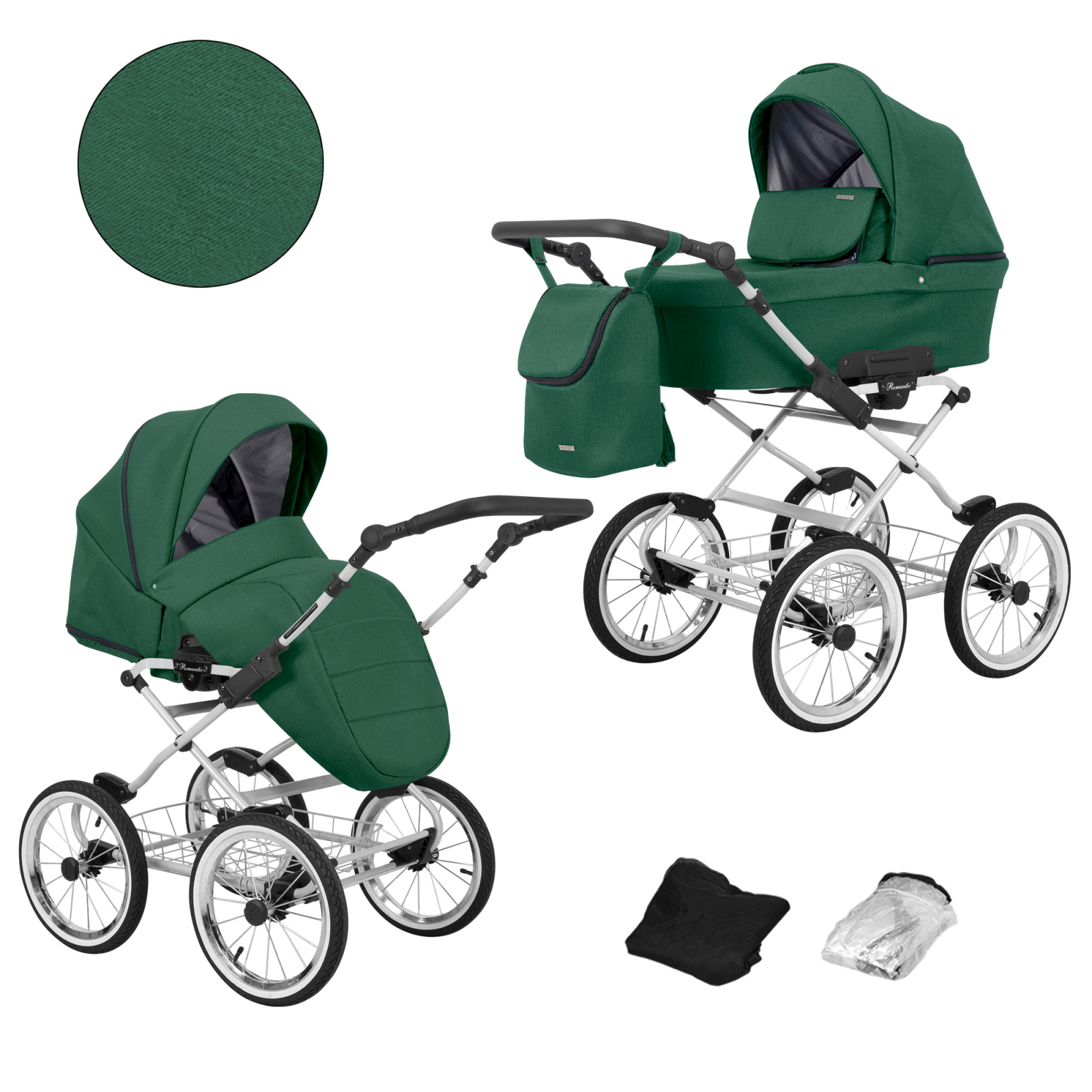 Carucior 2 in 1 Kunert Romantic Cadru gri, 5