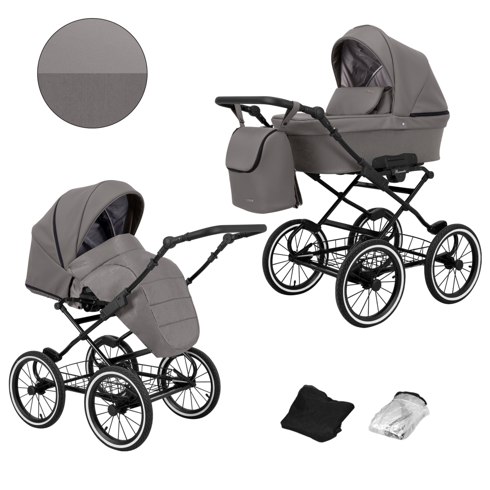 Carucior 2 in 1 Kunert Romantic Cadru negru, 10