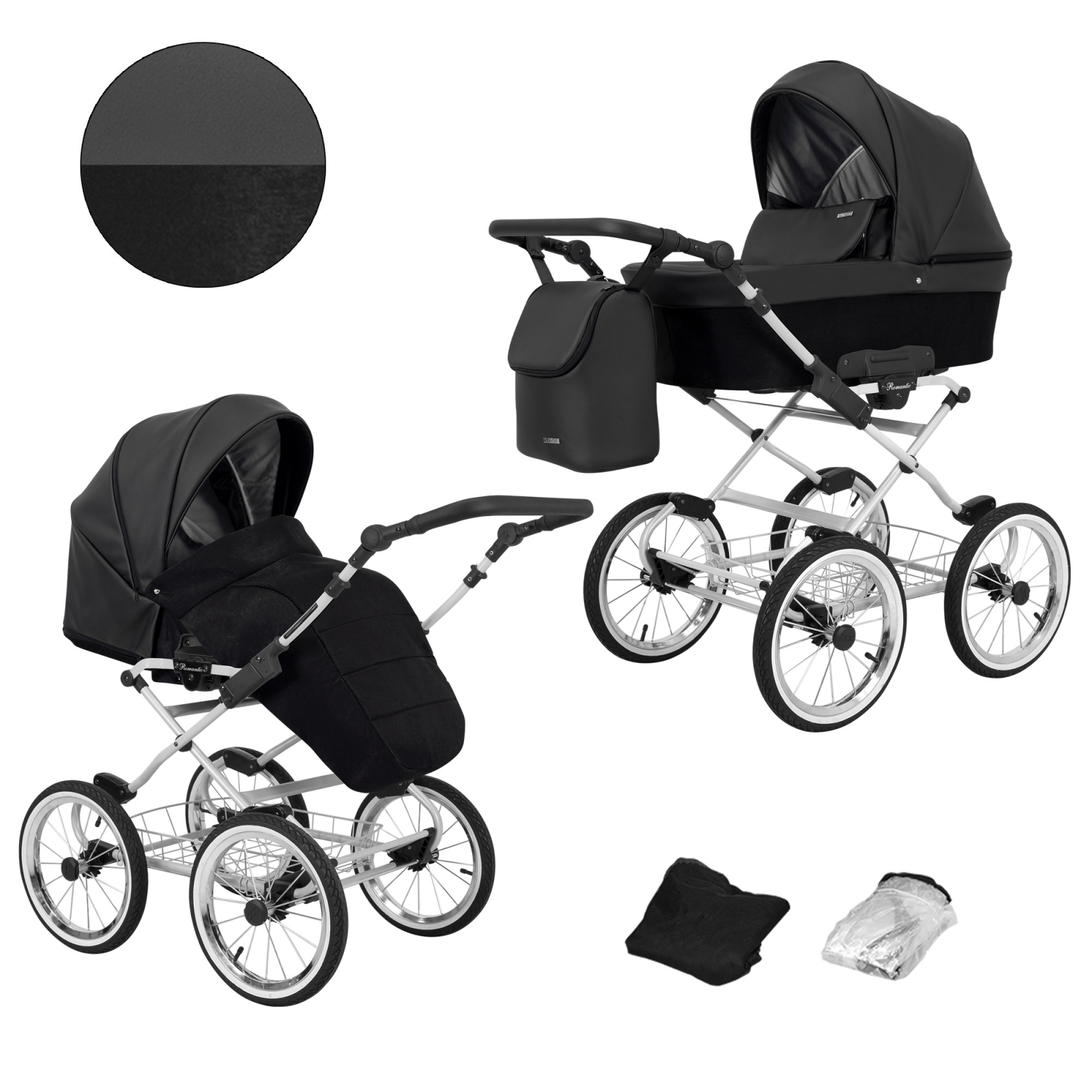 Carucior 2 in 1 Kunert Romantic Cadru gri, 11