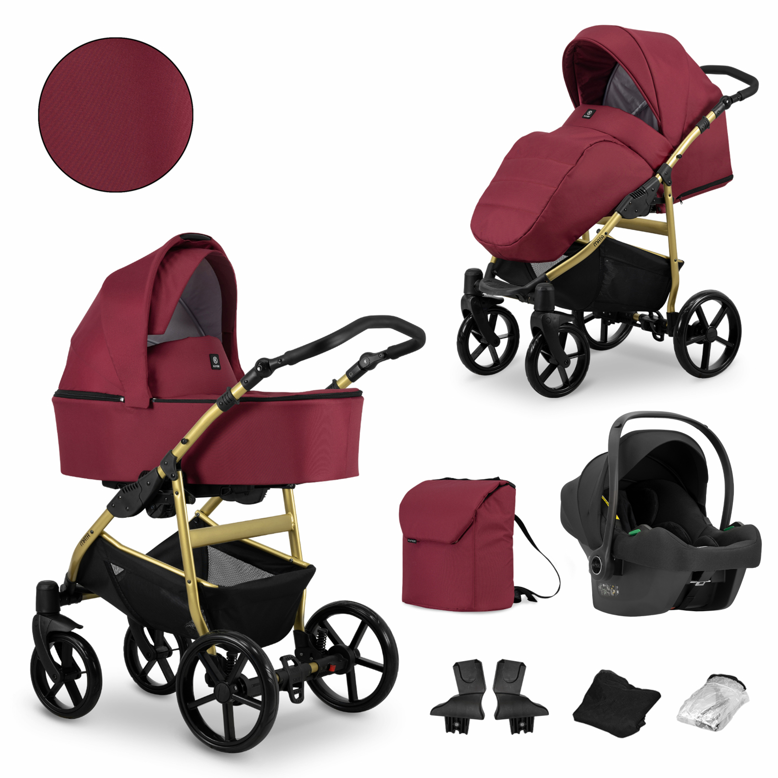 Carucior 3 in 1 Kunert MATA Cadru gold, 8