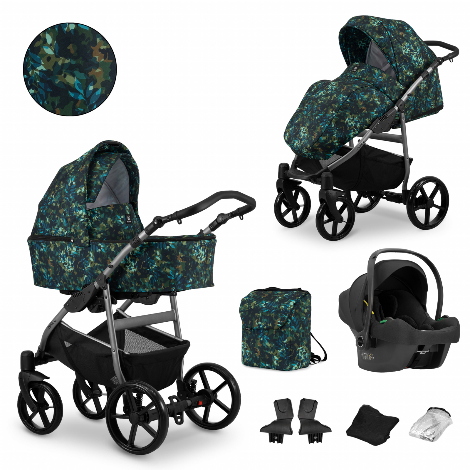 Carucior 3 in 1 Kunert MATA Cadru gri, 5