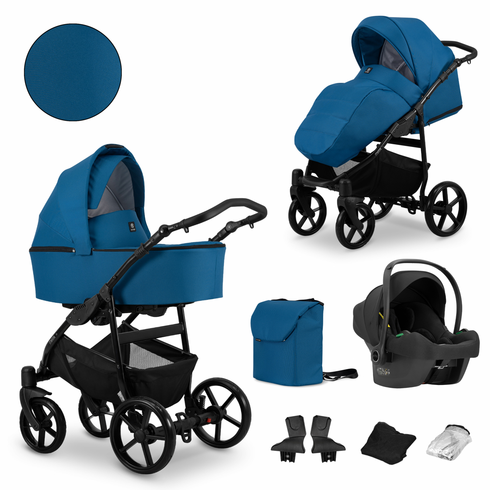 Carucior 3 in 1 Kunert MATA Cadru negru, 4