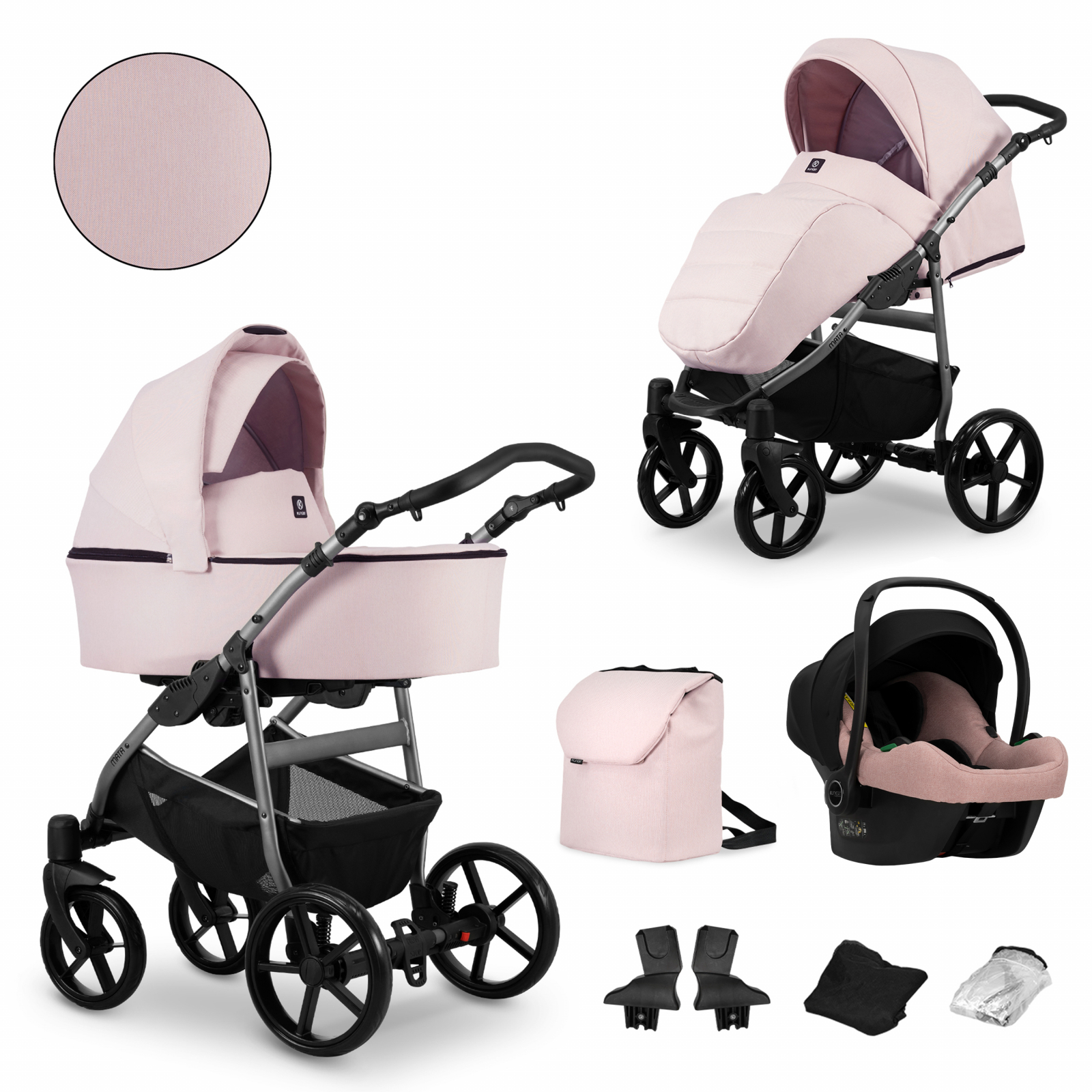 Carucior 3 in 1 Kunert MATA Cadru gri, 6