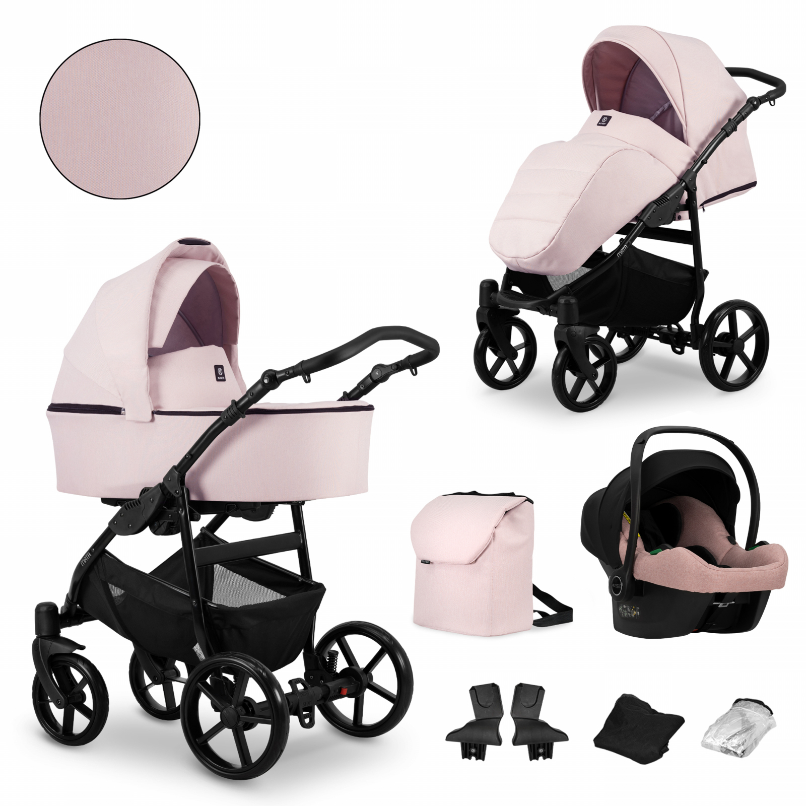 Carucior 3 in 1 Kunert MATA Cadru negru, 6