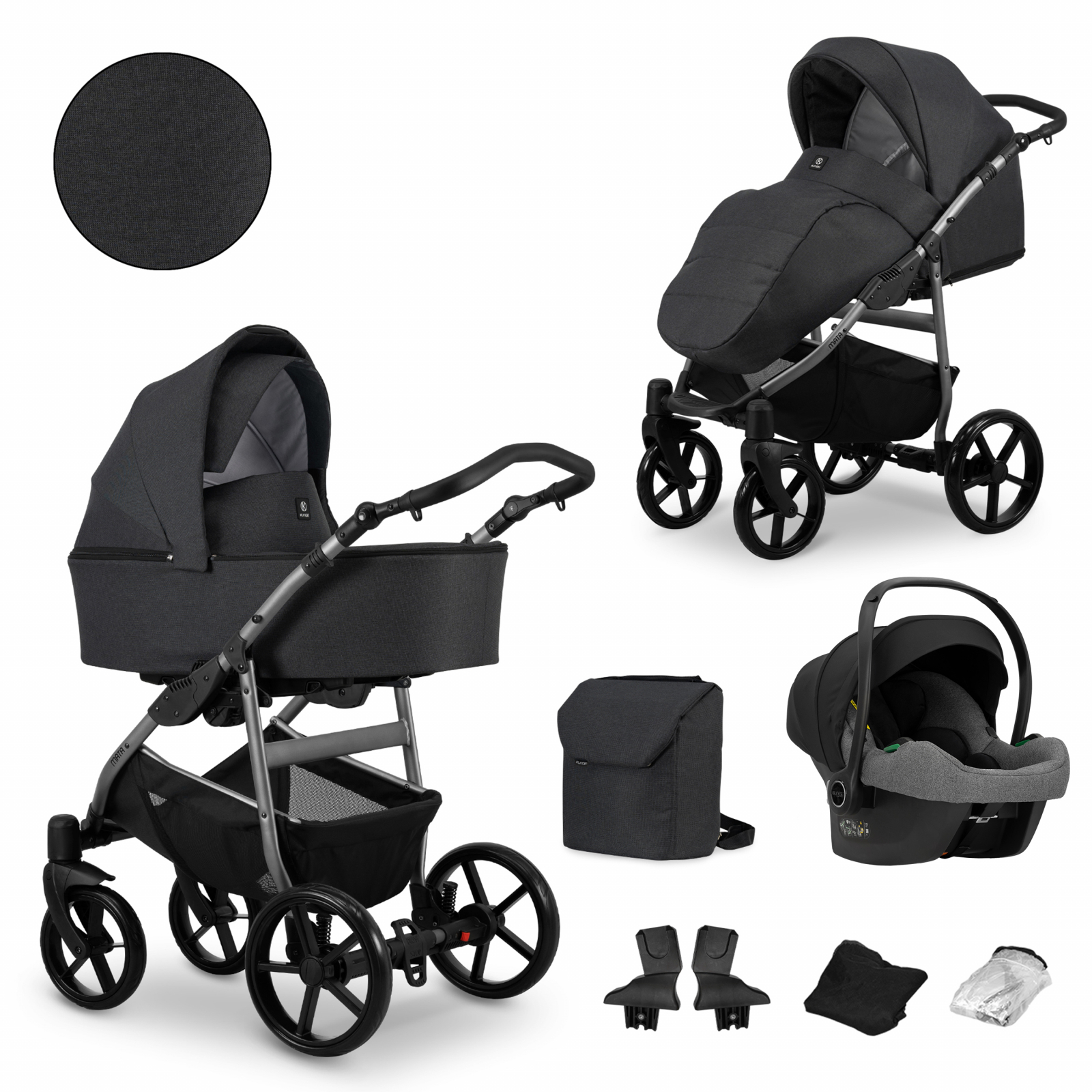 Carucior 3 in 1 Kunert MATA Cadru gri, 7