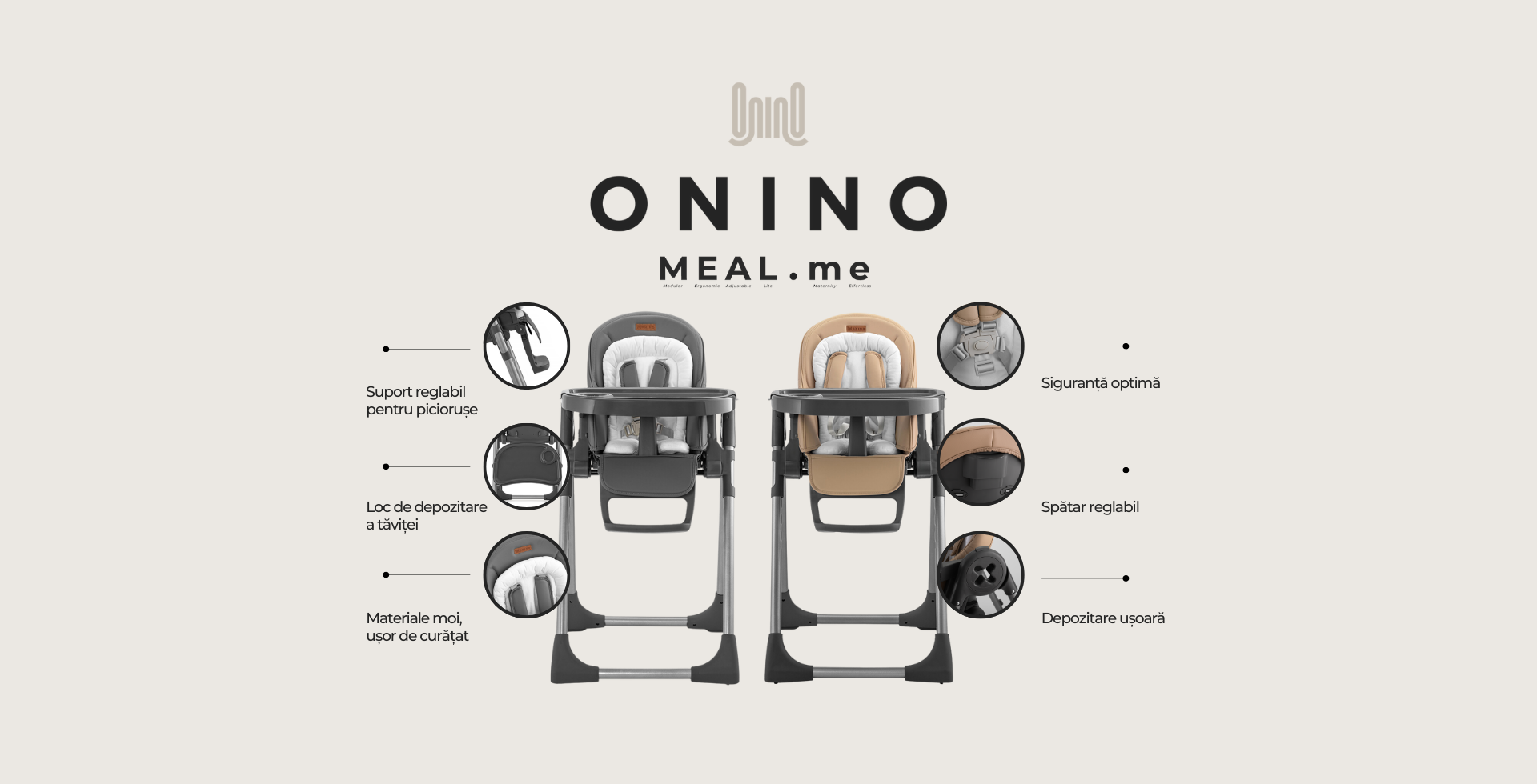 Scaunul de masă ONINO MEAL.me- experienta perfecta pentru diversificare